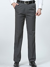 economico Chino-Per uomo Laurea Pantaloni Chinos Pantaloni chino Tasca Gamba Dritta Semplice Comodità Traspirante All&#039;aperto Quotidiano Uscire Moda Casual Cáqui Escuro Nero