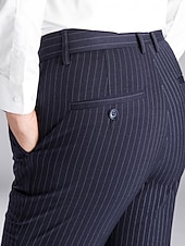 economico Fiammata-Per uomo pantaloni della tuta Pantaloni a zampa Pantaloni Pantaloni da completo Tasche Banda Comfort Traspirante Esterno Giornaliero Per uscire Di tendenza Informale Nero Blu scuro