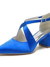 economico Damigella d&amp;#39;onore-eleganti tacchi a spillo in raso bianco da donna con punta affilata – design con cinturino incrociato per matrimoni, feste formali e occasioni speciali