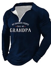 economico Polo con testo divertente da uomo-Citazioni di testo sulle magliette del papà per la festa del papà&amp;amp; detti polo da uomo con stampa casual, zip, abbigliamento quotidiano, vacanze, fine settimana, taffettà di poliestere, manica