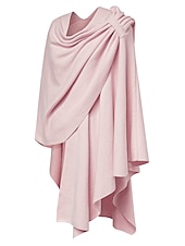 abordables Capas &amp; Capa-Retro Antiguo Medieval Capa Chales Poncho cruzado frontal Feria del Renacimiento Cosplay Vikingo Ranger Tiro al arco Color sólido Mujer Celta Vikingo Fantasía Casual Diario Adulto Chal Primavera