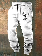 economico Pantaloni della tuta-Ogni Vintage Per uomo Stampa 3D Pantaloni della tuta Jogging Pantaloni Esterno Strada Casual / quotidiano Poliestere azzurro cielo Bianco Blu S M L Vita normale Elasticità Pantaloni