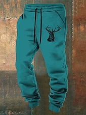 economico Pantaloni della tuta-Ogni Vintage Per uomo Stampa 3D Pantaloni della tuta Jogging Pantaloni Esterno Strada Casual / quotidiano Poliestere azzurro cielo Bianco Blu S M L Vita normale Elasticità Pantaloni