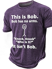 cheap Men&#039;s Funny T shirts-Men&#039;s Rude Offensive Graphic Letter T shirt Short Sleeve T shirt 3D Print Crew Neck Shirt Daily Designer Retro Vintage Sports Outdoor Holiday Going out Blue Purple Green Spring &amp; Summer Clothing