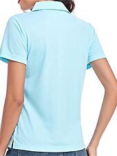 economico T-shirt semplice-Polo maglietta Per donna Nero Bianco Rosa Tinta unica Di base Giornaliero Giornaliero Colletto Standard S