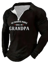 economico Polo con testo divertente da uomo-Citazioni di testo sulle magliette del papà per la festa del papà&amp;amp; detti polo da uomo con stampa casual, zip, abbigliamento quotidiano, vacanze, fine settimana, taffettà di poliestere, manica