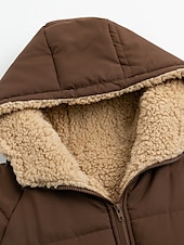 preiswerte Puffers &amp; Parka-Damen Wintermantel puffer jacket Fleecejacke Mantel Outdoor Strasse Freizeitskleidung Herbst Winter Lang Mantel Regular Fit warm Windundurchlässig Zeitgenössisch Brautkleider schlicht Streetstyle