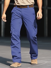  Homens Calças Cargo Calça cargo Calças Calças de Trilha Zíper Bolsos Tecido Conforto Vestível Casual Diário Feriado Moda Verde Azul Profundo