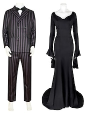  Gótikus horror Sötét Akadémia Felszerelések Halloween csoportos párok jelmezei Jelmez Szerepjáték for Férfi Női Felnőttek Mindszentek napja Farsang