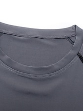 お買い得  メンズ アクティブ T シャツ &amp; タンクトップ-男性用 Tシャツ ジムシャツ コンプレッション・シャツ フィットネスシャツ メンズトップス クルーネック 長袖 スポーツ バケーション お出かけ カジュアル／普段着 速乾性 吸汗性 高通気性 高弾性 平織り ブラック ホワイト アクティブウェア ファッション スポーツ