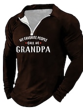 economico Polo con testo divertente da uomo-Citazioni di testo sulle magliette del papà per la festa del papà&amp;amp; detti polo da uomo con stampa casual, zip, abbigliamento quotidiano, vacanze, fine settimana, taffettà di poliestere, manica