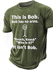 cheap Men&#039;s Funny T shirts-Men&#039;s Rude Offensive Graphic Letter T shirt Short Sleeve T shirt 3D Print Crew Neck Shirt Daily Designer Retro Vintage Sports Outdoor Holiday Going out Blue Purple Green Spring &amp; Summer Clothing