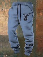 economico Pantaloni della tuta-Ogni Vintage Per uomo Stampa 3D Pantaloni della tuta Jogging Pantaloni Esterno Strada Casual / quotidiano Poliestere azzurro cielo Bianco Blu S M L Vita normale Elasticità Pantaloni