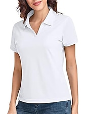 economico T-shirt semplice-Polo maglietta Per donna Nero Bianco Rosa Tinta unica Di base Giornaliero Giornaliero Colletto Standard S