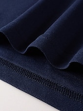 olcso Férfi klasszikus póló-Férfi POLO trikó Button Up Polos Munka Hétköznapi Hajtóka Hosszú ujj Divat Alap Színes Gomb splice Tavasz &amp; Ősz Normál Piros Sötétkék Barna Zöld POLO trikó