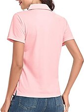 economico T-shirt semplice-Polo maglietta Per donna Nero Bianco Rosa Tinta unica Di base Giornaliero Giornaliero Colletto Standard S