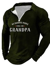 economico Polo con testo divertente da uomo-Citazioni di testo sulle magliette del papà per la festa del papà&amp;amp; detti polo da uomo con stampa casual, zip, abbigliamento quotidiano, vacanze, fine settimana, taffettà di poliestere, manica
