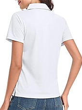 economico T-shirt semplice-Polo maglietta Per donna Nero Bianco Rosa Tinta unica Di base Giornaliero Giornaliero Colletto Standard S
