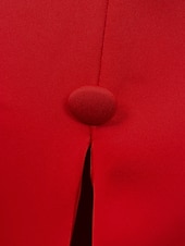 abordables ROUGE-Robe Svelte Rouge Noir Rouge Vert de Noël Robe de Soirée Élégante Robe Cape Formelle Automne Traîne Balayée  Brosse Manches Longues Col Boulé Tissu Extensible avec Boutons Fente robe à impressionner