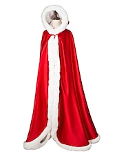 baratos Capa &amp; Capa-Retro Vintage Medieval Renascentista Capa manto com capuz Xales Viking Casamento Elfo Côr Sólida Mulheres Celta Viking Fantasia Espetáculo Casamento Adulto Xale Outono Inverno