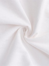 preiswerte Weiße Freizeitkleider-Damen mittellanges Kleid weiß gestuft Bohemian Stil kurze Puffärmel lässig fließend Strand Sommer atmungsaktive Baumwolle Kleidung Bekleidung