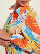 voordelige casual jurkje met print-Midi-overhemdjurk met bloemenprint en v-hals