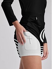 olcso Golf alsók-Női Tenisz szoknya Golfszoknya Fekete Alsók Csík Női golffelszerelések ruhák ruhák, ruházat