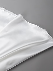 billige Chiffon skjørt-Dame الالتفاف Huske Langt skjørt Elegant Mote Maksi Høy Midje Skjørt Ensfarget Gate Daglig Svart Hvit Kakifarget Sommer Sateng