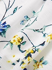 billiga Blommig klänning-Kvinnors Midiklänning Casual Klänning Blommönster Rynkad Print Crew Hals Grundläggande Casual Dagssemester Kort Ärmar Sommar Vår