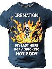  メンズ面白いグラフィックTシャツ：火葬、私の最後の希望、スモーキングホットボディの言葉遊び短袖Tシャツ
