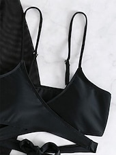 olcso 3 részes bikini szett-Női Szabályos Pizsamák Szexi testek Szettek Sima meleg Szexi Szabadság Otthon Ágy Úszás Nejlon Szabadtéri Rugalmas Ujjatlan Szoknya 3 db Nyár