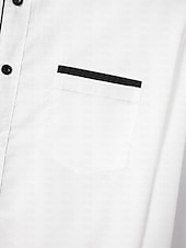 voordelige Overhemden voor heren-Voor heren Overhemd Normaal shirt Blauw Lange mouw Kleurenblok Effen / effen kleur Strijkijzer Vakantie Bruiloft Button-omlaag Kleding Katoen Modieus Vrije tijd