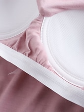 cheap Women&#039;s Sleepwear-Women&#039;s Pajamas Sets Pure Color Fashion Simple Comfort Home Daily Bed Modal Breathable V Wire Short Sleeve T shirt Tee Pant Chest pads Summer Home Outfits