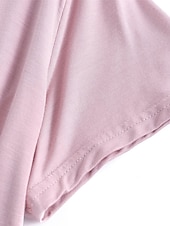 cheap Women&#039;s Sleepwear-Women&#039;s Pajamas Sets Pure Color Fashion Simple Comfort Home Daily Bed Modal Breathable V Wire Short Sleeve T shirt Tee Pant Chest pads Summer Home Outfits