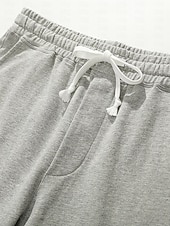 baratos Shorts de moletom-Homens Shorts de moletom Calções de treino Shorts casuais Bolsos Com Cordão Cintura elástica Tecido Conforto Respirável Comprimento do joelho Casual Diário Feriado Esportes Moda Preto Verde Tropa