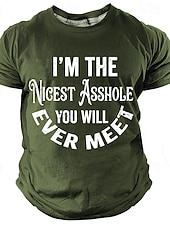  メンズルード攻撃的グラフィックレターティーシャツショートスリーブティーシャツ3Dプリントクルーネックシャツデイリーデザイナーカジュアルスポーツアウトドア休日出かけるブラックネイビーブルーアーミーグリーン春と夏の衣服