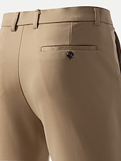 preiswerte Schlank-Herren Hose Freizeithose Anzughose Tasche Bedruckt Einfache Einfarbig Wasserdicht tragbar In voller Länge Heim Arbeit Klassisch Casual / sportlich weiß grau Schwarz elastisch