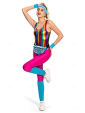 voordelige Bovenkanten-metallinen Jaren &#039;80 Glanzend latex patent One Piece PU-leer Babypakje  Dames Carnavalskostuum Halloween Carnaval Maskerade Feest / Uitgaan Vrijgezellenfeest Prideparade Volwassenen Beenwarmers Tas