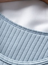 cheap Women&#039;s Loungewear-Women&#039;s Loungewear Sets Pure Color Fashion Street Going out Airport Modal Breathable Crew Neck Long Sleeve T shirt Tee Pant Chest pads Summer Spring Home Outfits