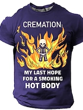  メンズ面白いグラフィックTシャツ：火葬、私の最後の希望、スモーキングホットボディの言葉遊び短袖Tシャツ