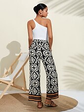 economico Pantaloni-pantaloni dritti rilassati a tutta lunghezza