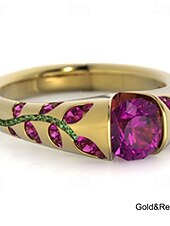 olcso Gyűrűk-női gyűrűk elegáns Valentin napi virágos gyűrű