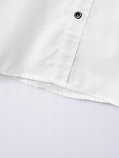 voordelige Overhemden voor heren-Voor heren Overhemd Normaal shirt Blauw Lange mouw Kleurenblok Effen / effen kleur Strijkijzer Vakantie Bruiloft Button-omlaag Kleding Katoen Modieus Vrije tijd