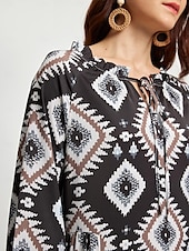 Χαμηλού Κόστους print casual φόρεμα-boho αφηρημένο μάξι φόρεμα με animal print