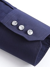  Per uomo Camicia Camicia con colletto a punta di lancia Camicie Camicia abbottonata Liscio Matrimonio Feste Nero Bianco Rosso Blu marino Manica lunga Bavero Primavera & Autunno Abbigliamento Bottone