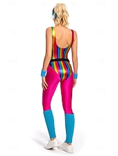 voordelige Bovenkanten-metallinen Jaren &#039;80 Glanzend latex patent One Piece PU-leer Babypakje  Dames Carnavalskostuum Halloween Carnaval Maskerade Feest / Uitgaan Vrijgezellenfeest Prideparade Volwassenen Beenwarmers Tas