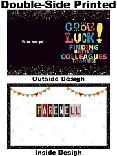 お買い得  イベント＆パーティー用品-幸運を祈ります退職カードお別れパーティーの装飾さよならカードサインインポスターグリーティングカード私たちはあなたがいなくて寂しいですパーティー用品同僚女性男性への贈り物を残す
