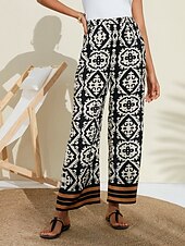 economico Pantaloni-pantaloni dritti rilassati a tutta lunghezza