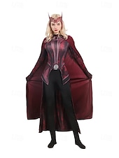 お買い得  女性用コスチューム-Scarlet Witch コスプレ衣装 テーマパーティーコスチューム コスプレ 映画コスプレ for 女性用 女の子 子供用 成人 カーニバル マスカレード バチェロレッテパーティー