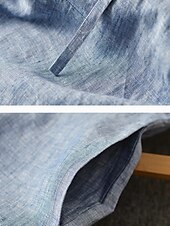 voordelige luxe linnen overhemden-100% linnen Voor heren linnen overhemd Overhemd Strand hemd Zwart Wit Donker Marine Lange mouw Effen Capuchon Lente &amp; Herfst Buiten Dagelijks Kleding